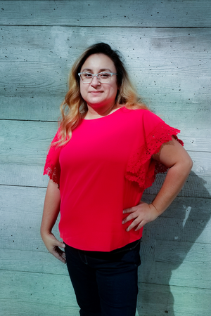 Plus size red dressy tops best sale